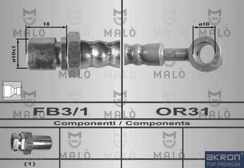 AKRON-MALÒ 80312 - Bremžu šļūtene adetalas.lv