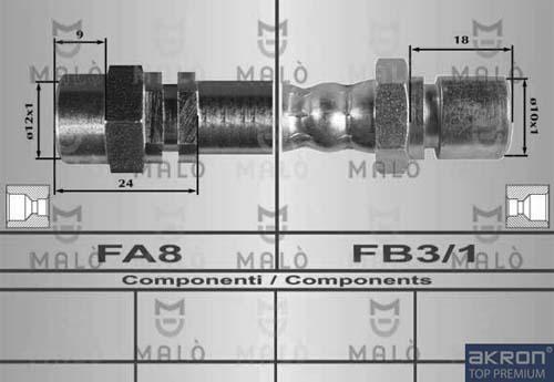 AKRON-MALÒ 80333 - Bremžu šļūtene adetalas.lv