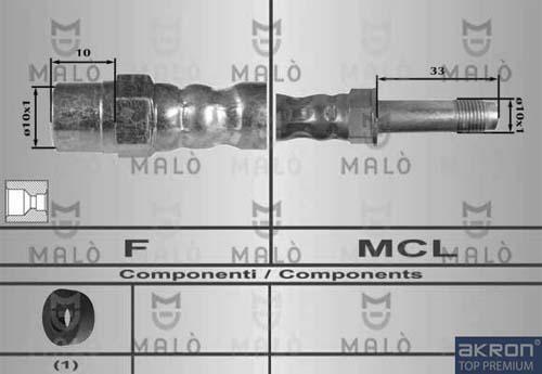 AKRON-MALÒ 80215 - Bremžu šļūtene adetalas.lv