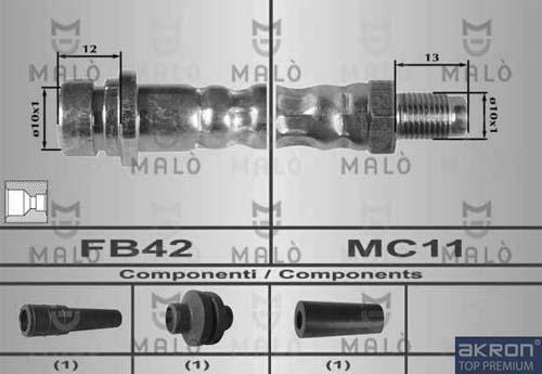 AKRON-MALÒ 80216 - Bremžu šļūtene adetalas.lv