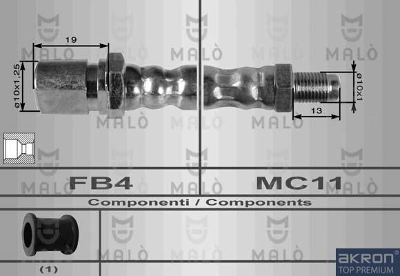 AKRON-MALÒ 8361 - Bremžu šļūtene adetalas.lv