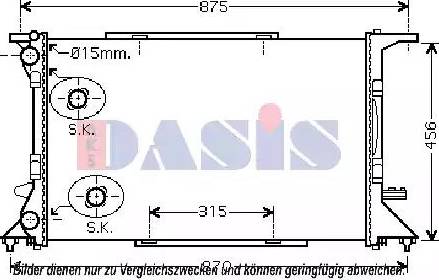 AKS Dasis 480073N - Radiators, Motora dzesēšanas sistēma adetalas.lv