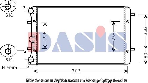 AKS Dasis 040004N - Radiators, Motora dzesēšanas sistēma adetalas.lv