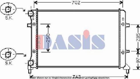 AKS Dasis 040028N - Radiators, Motora dzesēšanas sistēma adetalas.lv