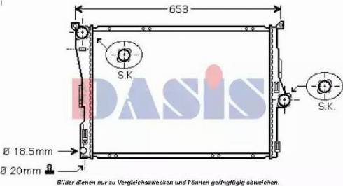 AKS Dasis 050038N - Radiators, Motora dzesēšanas sistēma adetalas.lv