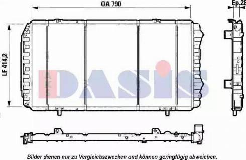 AKS Dasis 080065N - Radiators, Motora dzesēšanas sistēma adetalas.lv