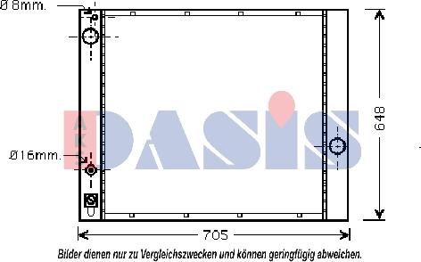 AKS Dasis 021000N - Radiators, Motora dzesēšanas sistēma adetalas.lv