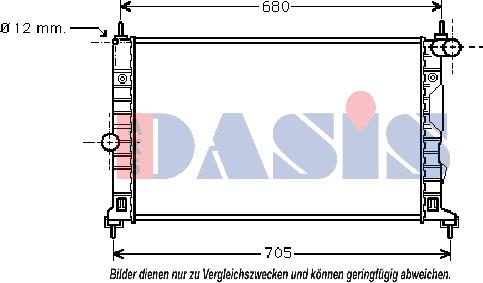 AKS Dasis 190007N - Radiators, Motora dzesēšanas sistēma adetalas.lv