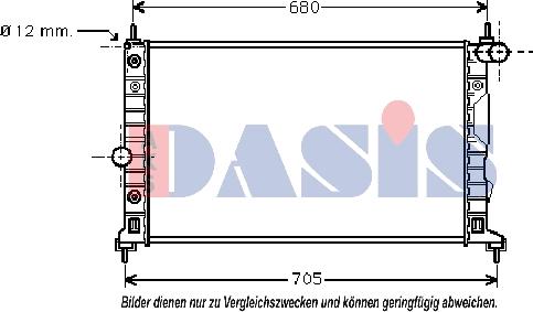 AKS Dasis 190310N - Radiators, Motora dzesēšanas sistēma adetalas.lv