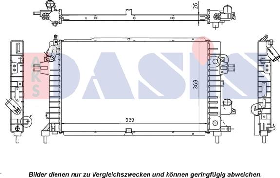 AKS Dasis 150066N - Radiators, Motora dzesēšanas sistēma adetalas.lv