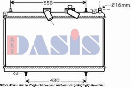 AKS Dasis 160109N - Radiators, Motora dzesēšanas sistēma adetalas.lv