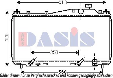 AKS Dasis 100069N - Radiators, Motora dzesēšanas sistēma adetalas.lv