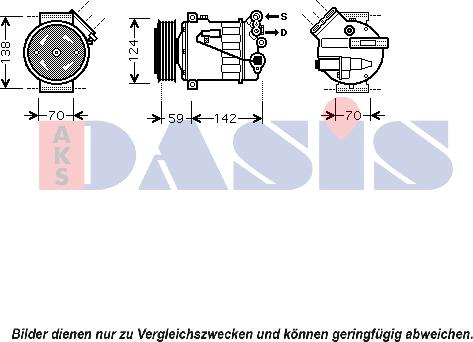 AKS Dasis 850393N - Kompresors, Gaisa kond. sistēma adetalas.lv