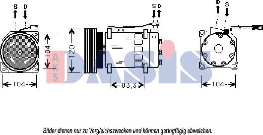 AKS Dasis 850782N - Kompresors, Gaisa kond. sistēma adetalas.lv