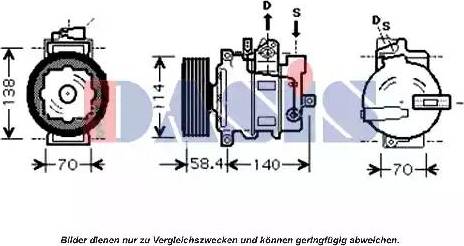 AKS Dasis 851549N - Kompresors, Gaisa kond. sistēma adetalas.lv