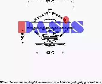 AKS Dasis 750411N - Termostats, Dzesēšanas šķidrums adetalas.lv