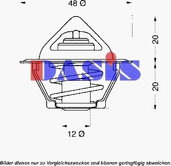 AKS Dasis 750383N - Termostats, Dzesēšanas šķidrums adetalas.lv