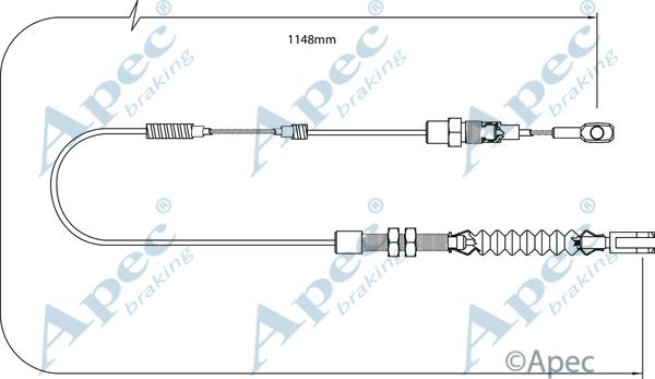 APEC CAB1258 - Trose, Stāvbremžu sistēma adetalas.lv