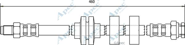 APEC HOS3558 - Bremžu šļūtene adetalas.lv