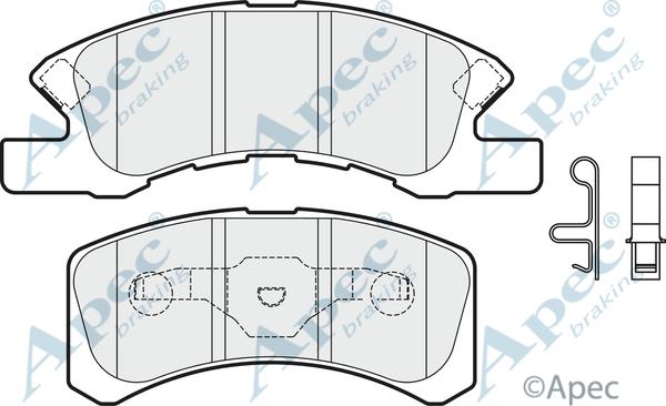 APEC PAD1986 - Bremžu uzliku kompl., Disku bremzes adetalas.lv