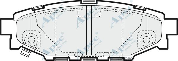 APEC PAD1453 - Bremžu uzliku kompl., Disku bremzes adetalas.lv