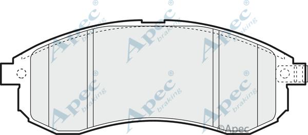 APEC PAD1405 - Bremžu uzliku kompl., Disku bremzes adetalas.lv