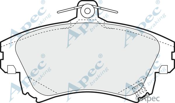APEC PAD1084 - Bremžu uzliku kompl., Disku bremzes adetalas.lv