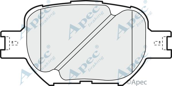 APEC PAD1180 - Bremžu uzliku kompl., Disku bremzes adetalas.lv