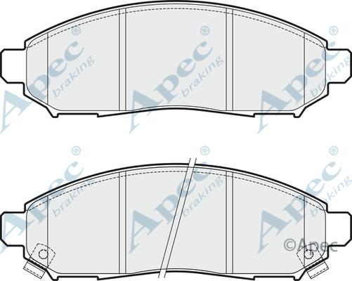 APEC PAD1867 - Bremžu uzliku kompl., Disku bremzes adetalas.lv