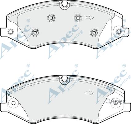 APEC PAD1836B - Bremžu uzliku kompl., Disku bremzes adetalas.lv