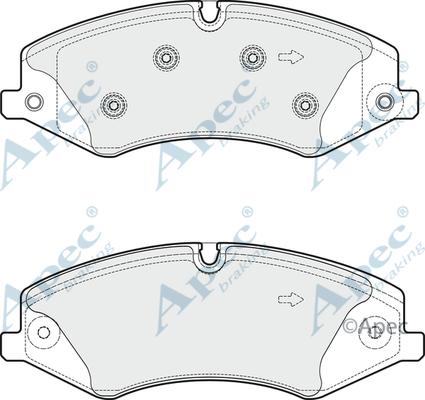 APEC PAD1836 - Bremžu uzliku kompl., Disku bremzes adetalas.lv