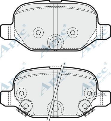 APEC PAD1873 - Bremžu uzliku kompl., Disku bremzes adetalas.lv