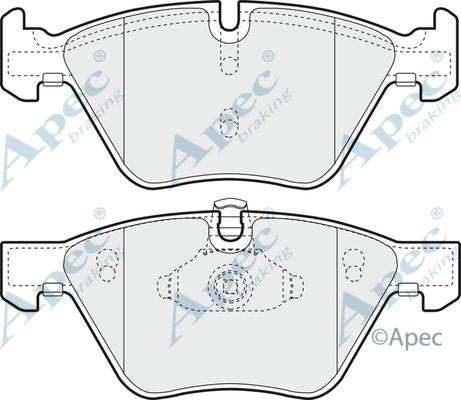 APEC PAD1341 - Bremžu uzliku kompl., Disku bremzes adetalas.lv