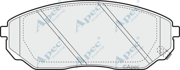 APEC PAD1343 - Bremžu uzliku kompl., Disku bremzes adetalas.lv