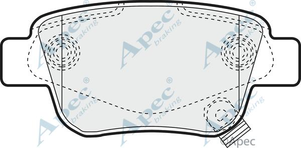 APEC PAD1334 - Bremžu uzliku kompl., Disku bremzes adetalas.lv