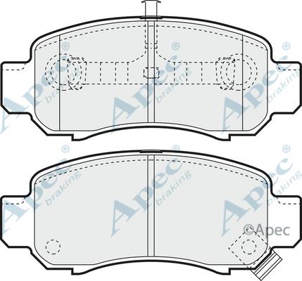 APEC PAD1280 - Bremžu uzliku kompl., Disku bremzes adetalas.lv