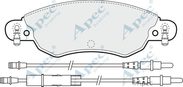 APEC PAD1281 - Bremžu uzliku kompl., Disku bremzes adetalas.lv