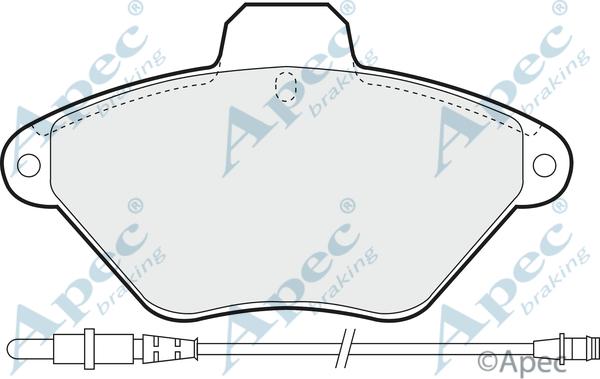 APEC PAD804 - Bremžu uzliku kompl., Disku bremzes adetalas.lv