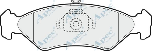 APEC PAD882 - Bremžu uzliku kompl., Disku bremzes adetalas.lv