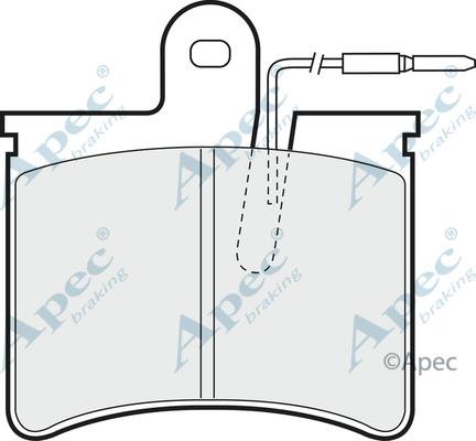 APEC PAD374 - Bremžu uzliku kompl., Disku bremzes adetalas.lv