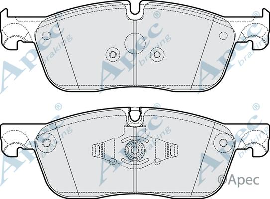 APEC PAD2295 - Bremžu uzliku kompl., Disku bremzes adetalas.lv