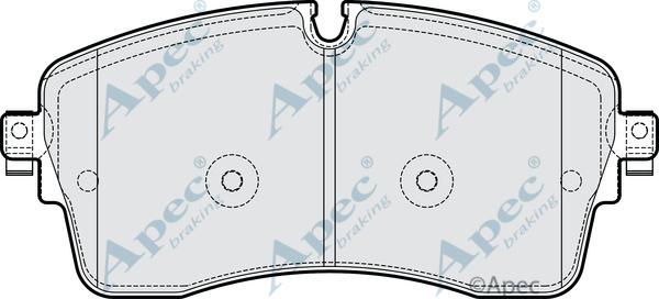 APEC PAD2286 - Bremžu uzliku kompl., Disku bremzes adetalas.lv