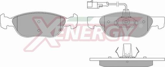 AP XENERGY X40573 - Bremžu uzliku kompl., Disku bremzes adetalas.lv