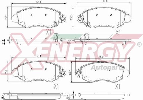 AP XENERGY X40771 - Bremžu uzliku kompl., Disku bremzes adetalas.lv