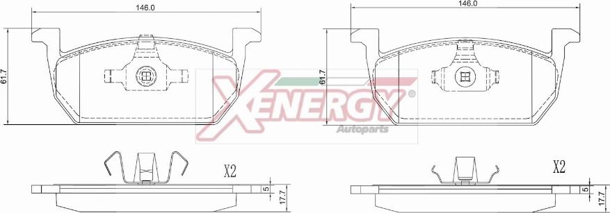 AP XENERGY X41416 - Bremžu uzliku kompl., Disku bremzes adetalas.lv