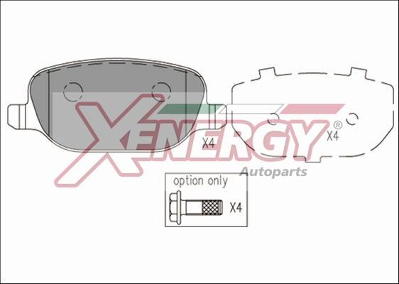 AP XENERGY X41199 - Bremžu uzliku kompl., Disku bremzes adetalas.lv