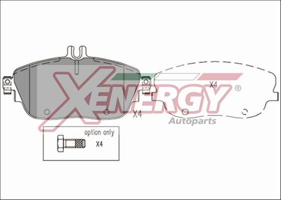 AP XENERGY X41195 - Bremžu uzliku kompl., Disku bremzes adetalas.lv