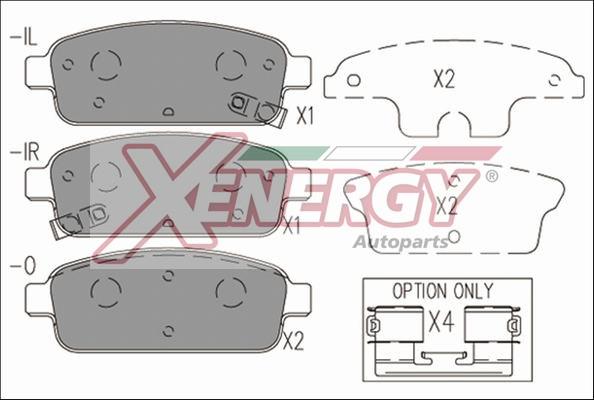 AP XENERGY X41166 - Bremžu uzliku kompl., Disku bremzes adetalas.lv