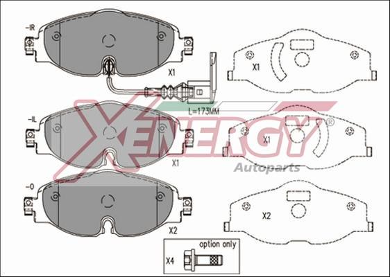 AP XENERGY X41163 - Bremžu uzliku kompl., Disku bremzes adetalas.lv