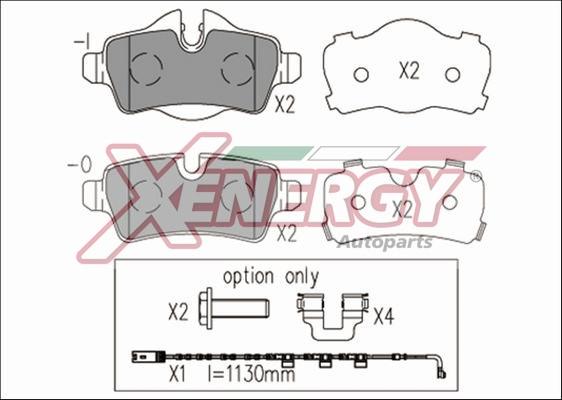 AP XENERGY X41178 - Bremžu uzliku kompl., Disku bremzes adetalas.lv